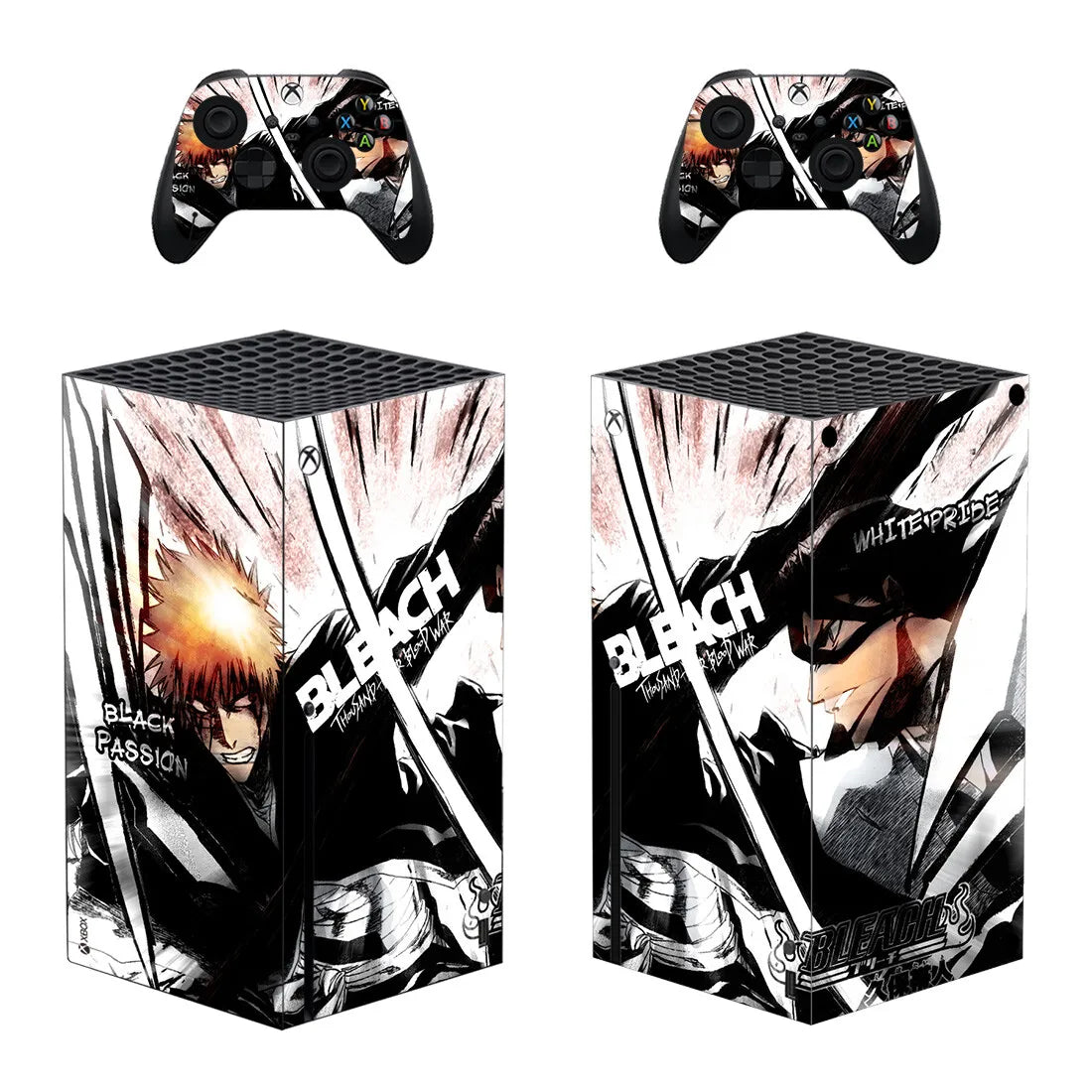 Anime Bleach Skin Sticker Decal Cover for Xbox Series X Console and 2 Controllers Skins Vinyl