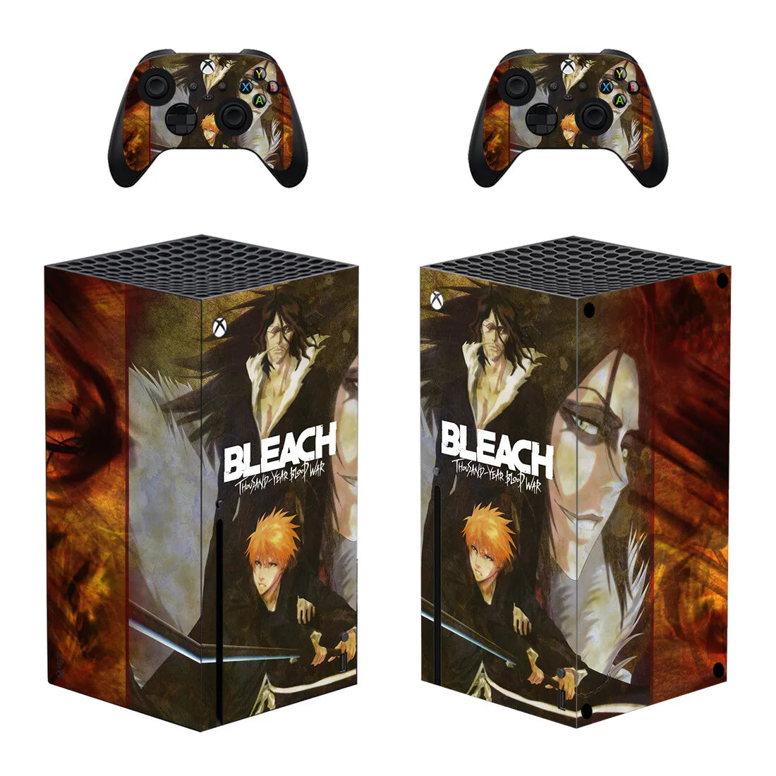 Anime Bleach Skin Sticker Decal Cover for Xbox Series X Console and 2 Controllers Skins Vinyl