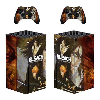 Anime Bleach Skin Sticker Decal Cover for Xbox Series X Console and 2 Controllers Skins Vinyl