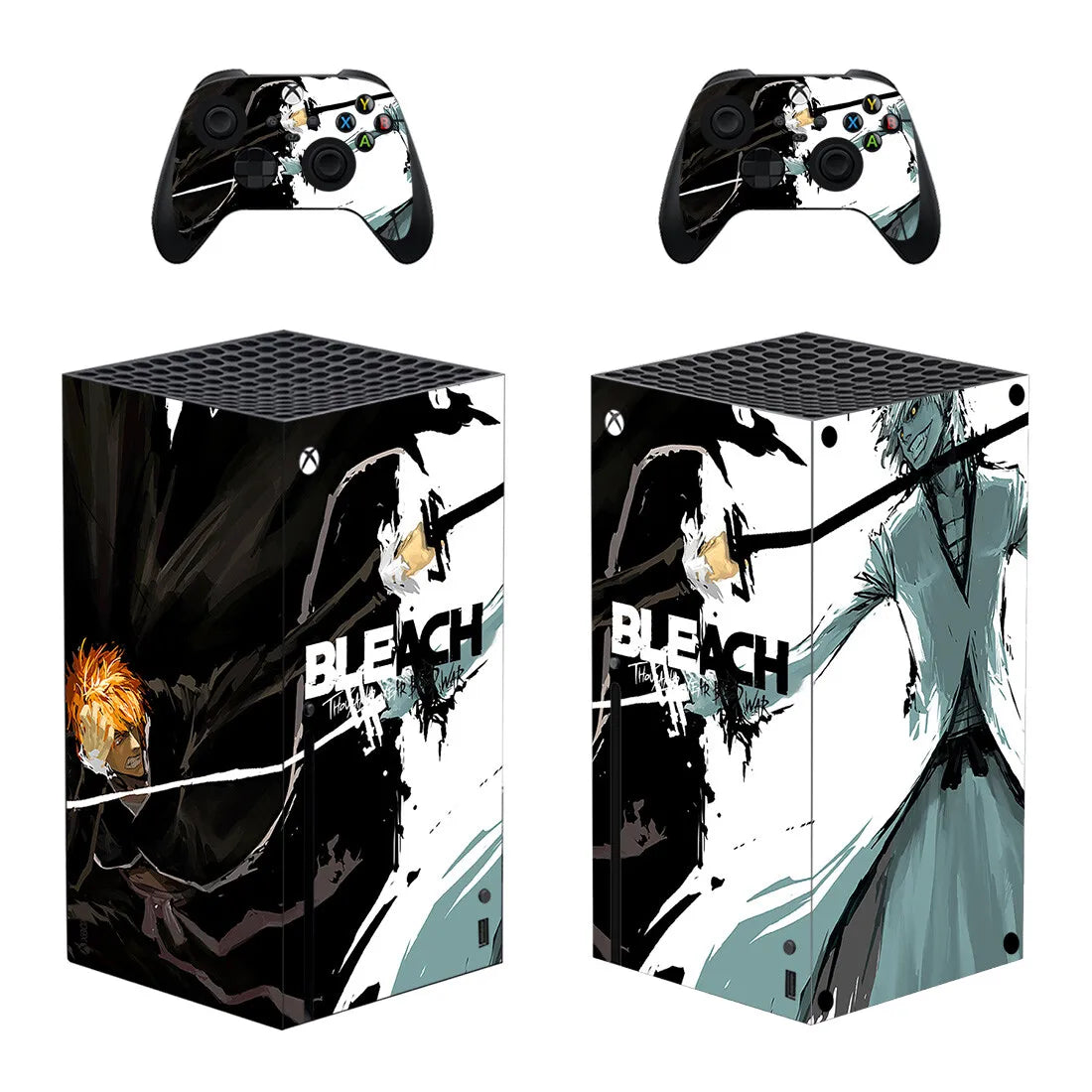 Anime Bleach Skin Sticker Decal Cover for Xbox Series X Console and 2 Controllers Skins Vinyl