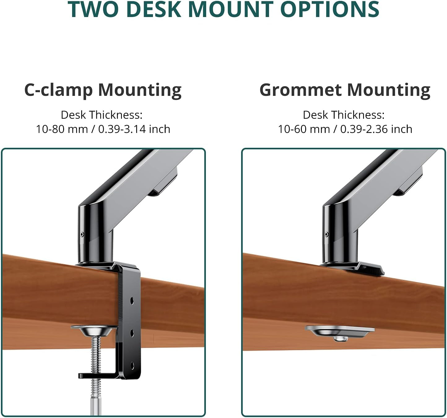 Monitor Desk Mount - Single Monitor Arm Stand for 15" to 30" Computer Screens (Within 4.4-19.8 Lbs), Monitor Mount Stand with Clamp, VESA Mount 75X75Mm or 100X100Mm