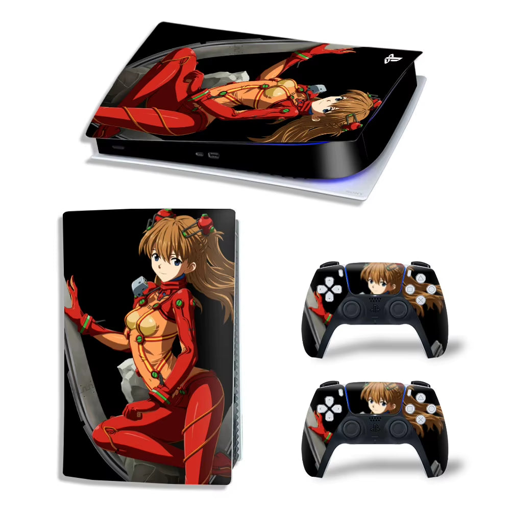 New Anime PS5 Digital Skin Sticker Decal Cover for Console and 2 Controllers Vinyl Skins