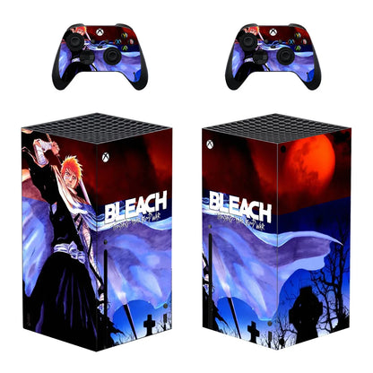 Anime Bleach Skin Sticker Decal Cover for Xbox Series X Console and 2 Controllers Skins Vinyl