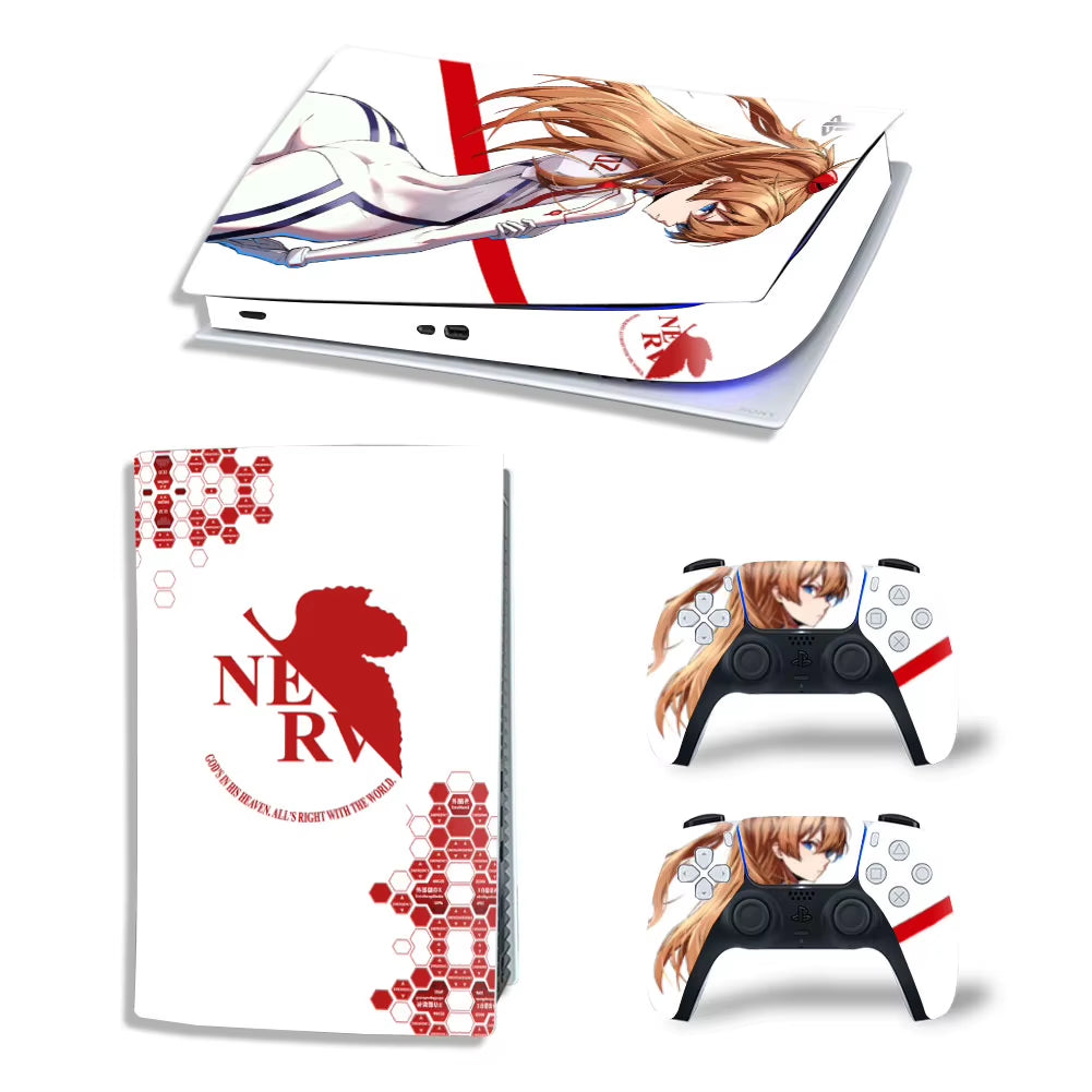 New Anime PS5 Digital Skin Sticker Decal Cover for Console and 2 Controllers Vinyl Skins