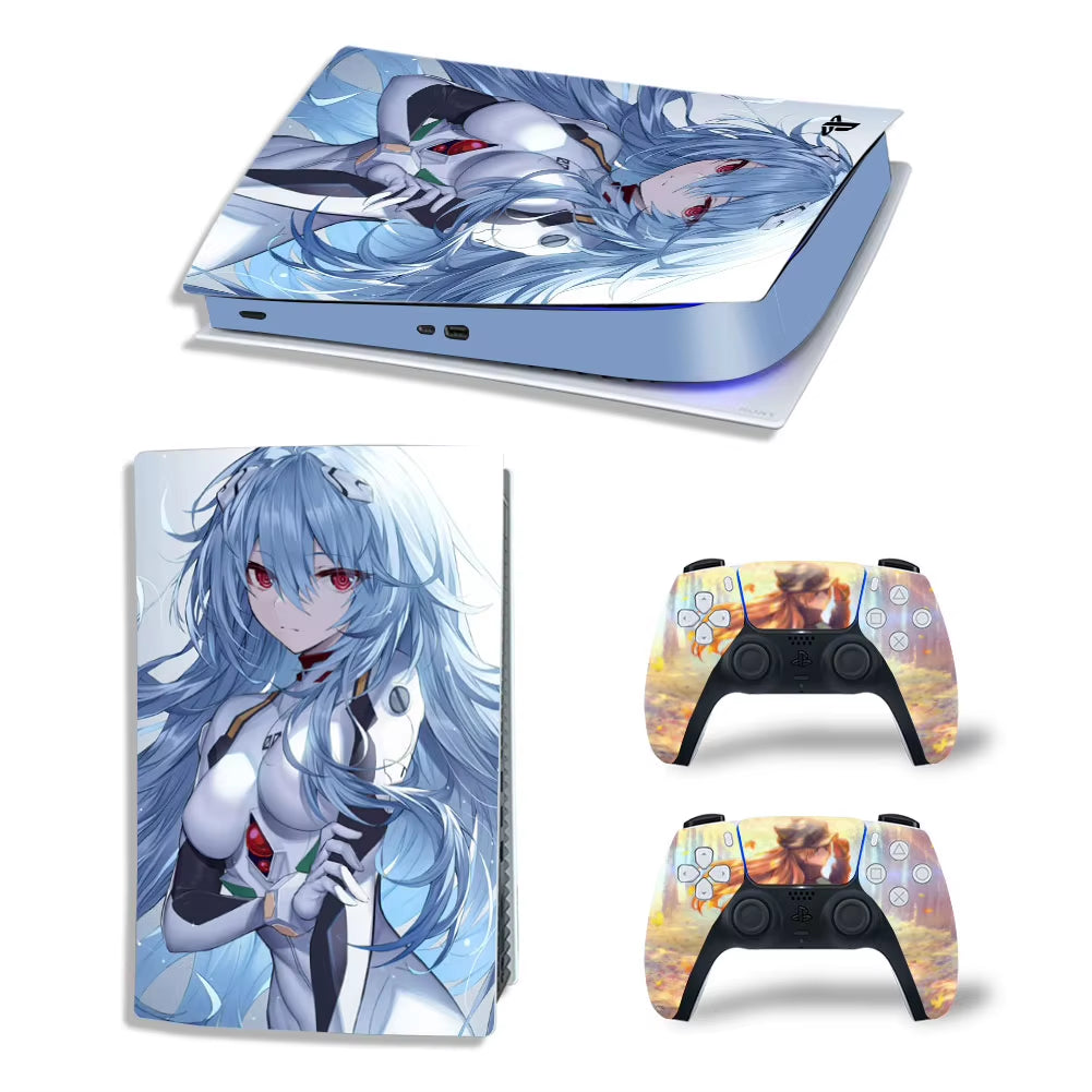 New Anime PS5 Digital Skin Sticker Decal Cover for Console and 2 Controllers Vinyl Skins