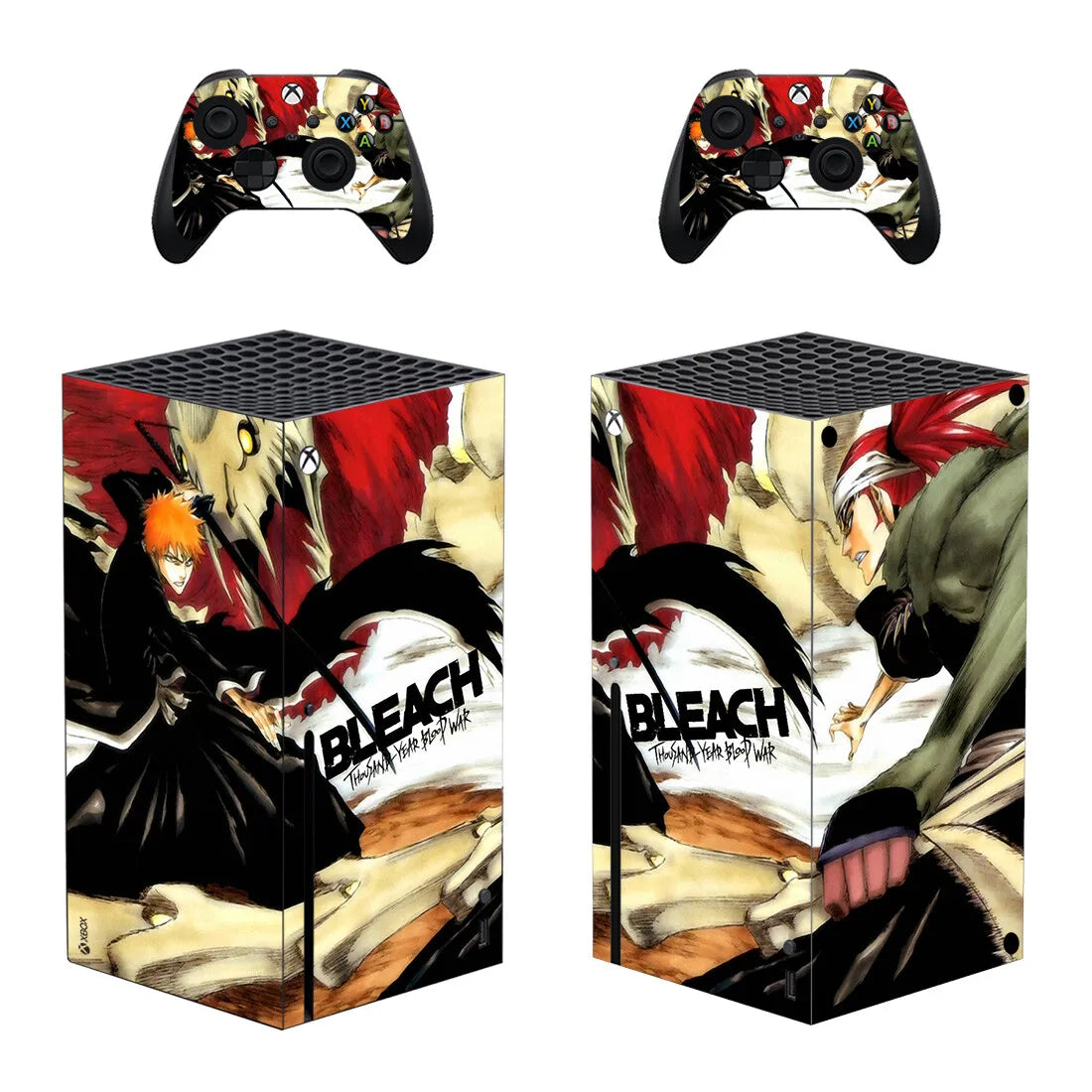 Anime Bleach Skin Sticker Decal Cover for Xbox Series X Console and 2 Controllers Skins Vinyl