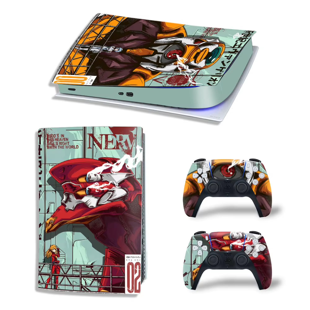 New Anime PS5 Digital Skin Sticker Decal Cover for Console and 2 Controllers Vinyl Skins